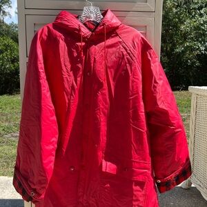 Ozark Trail Red Raincoat – Hooded, Weather-Resistant